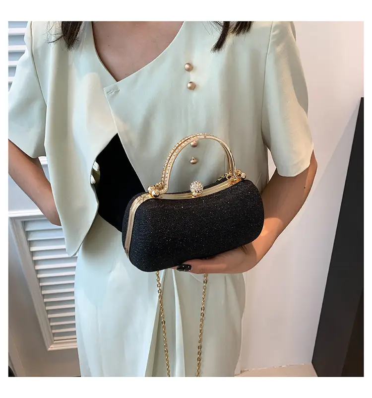 Women's Black Sparkle Shoulder Bag 2024 Spring Summer — feature 9