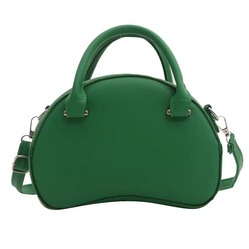 Women Semi-Circular Shoulder Bag Black 2024 - Image 10