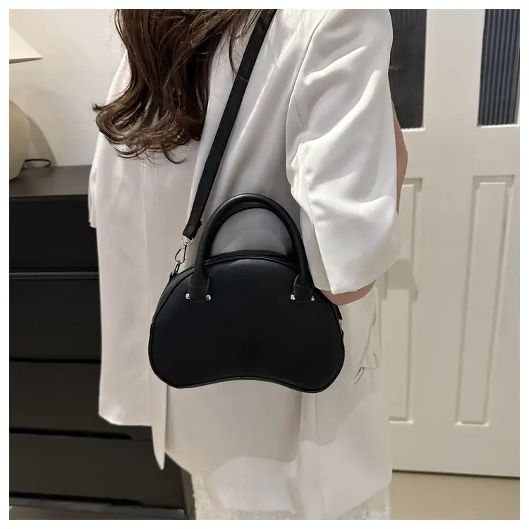 Women Semi-Circular Shoulder Bag Black 2024 — feature 20