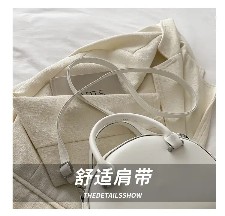 Women Semi-Circular Shoulder Bag Black 2024 — feature 6