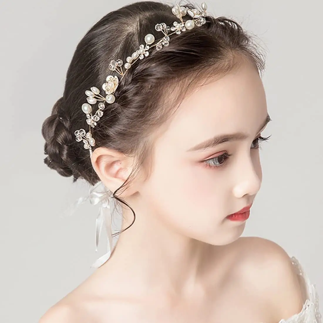 European & American Bride Jewelry Flower Handmade Beaded Headband - Image 4