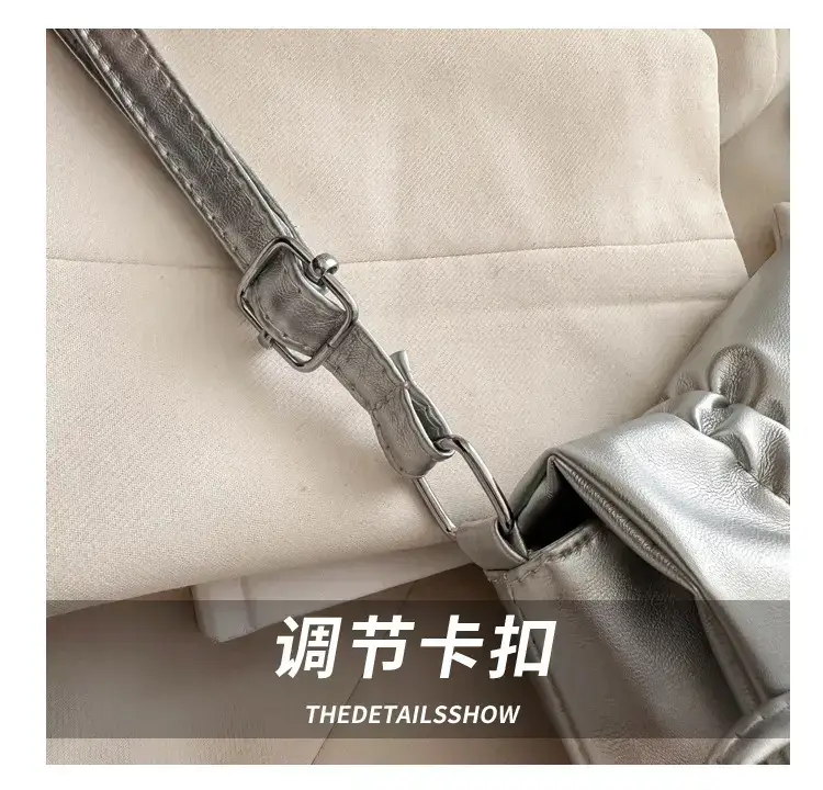 Black Bow Pleated Shoulder Bag for Women — feature 4