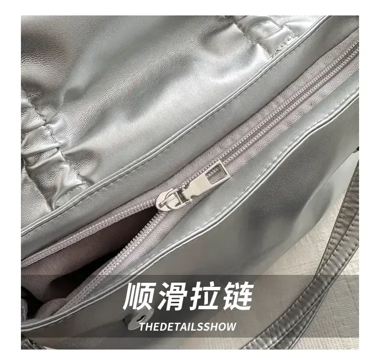 Black Bow Pleated Shoulder Bag for Women — feature 5