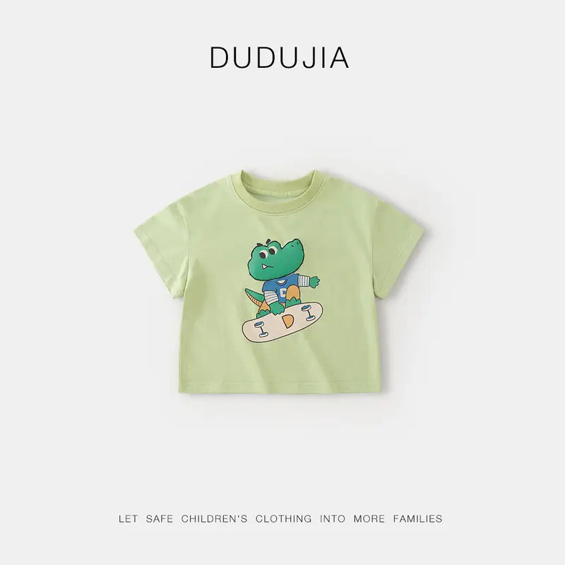 Doodle Kids Summer T-Shirt Light Green Boys