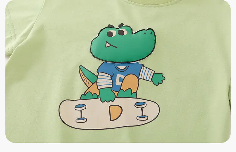 Doodle Kids Summer T-Shirt Light Green Boys — feature 5