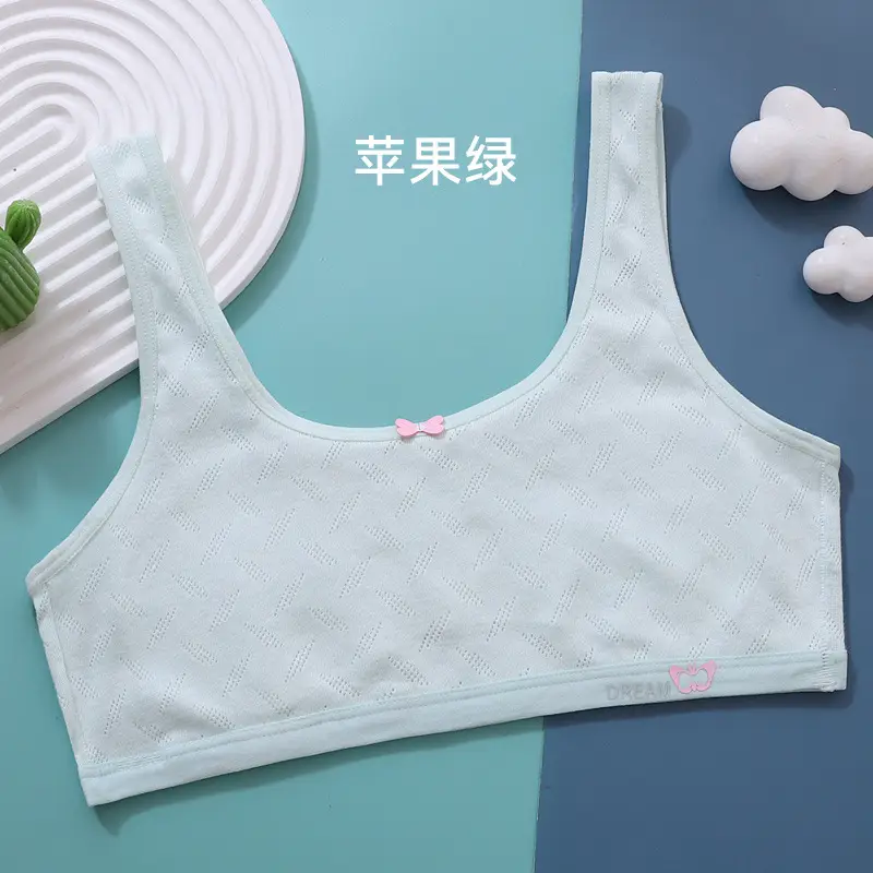 Anfeiya girls' vest development period primary school students wear anti-bump less girls' underwear children's bra