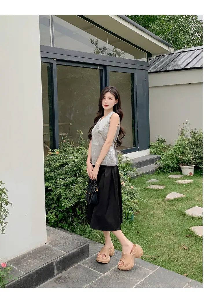 Thick-Soled Slippers for Women, European and American Style, Trendy Eva Soft-Soled, Internet Celebrity Style, High-Heeled, One-Strap Sandals, Cross-Border Comfortable — feature 22