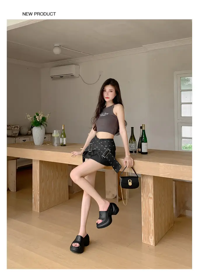 Thick-Soled Slippers for Women, European and American Style, Trendy Eva Soft-Soled, Internet Celebrity Style, High-Heeled, One-Strap Sandals, Cross-Border Comfortable — feature 35