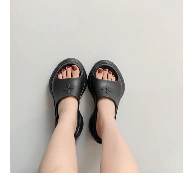 Thick-Soled Slippers for Women, European and American Style, Trendy Eva Soft-Soled, Internet Celebrity Style, High-Heeled, One-Strap Sandals, Cross-Border Comfortable — feature 37