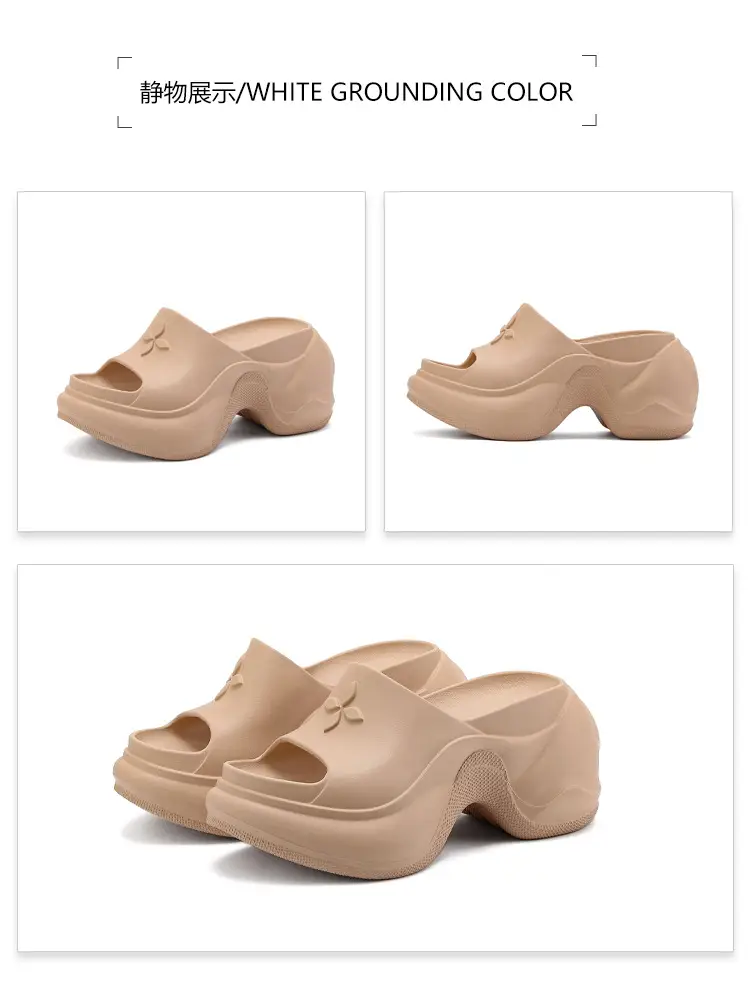 Thick-Soled Slippers for Women, European and American Style, Trendy Eva Soft-Soled, Internet Celebrity Style, High-Heeled, One-Strap Sandals, Cross-Border Comfortable — feature 41