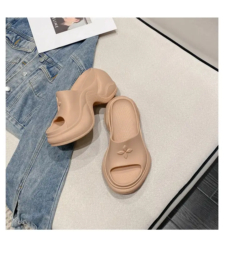 Thick-Soled Slippers for Women, European and American Style, Trendy Eva Soft-Soled, Internet Celebrity Style, High-Heeled, One-Strap Sandals, Cross-Border Comfortable — feature 48