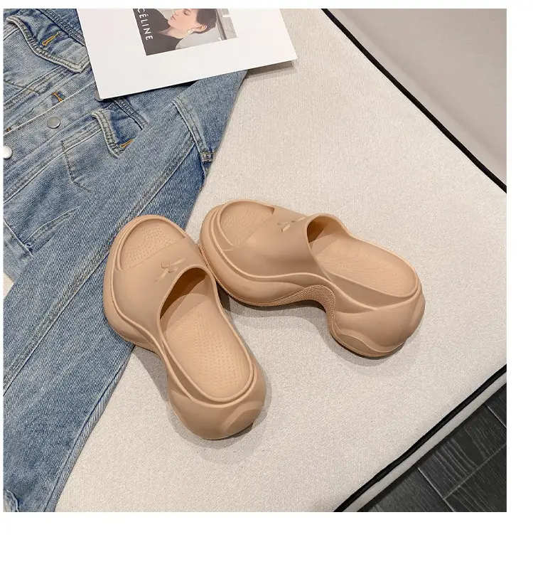 Thick-Soled Slippers for Women, European and American Style, Trendy Eva Soft-Soled, Internet Celebrity Style, High-Heeled, One-Strap Sandals, Cross-Border Comfortable — feature 49