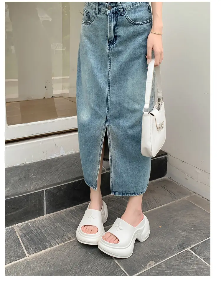 Thick-Soled Slippers for Women, European and American Style, Trendy Eva Soft-Soled, Internet Celebrity Style, High-Heeled, One-Strap Sandals, Cross-Border Comfortable — feature 5