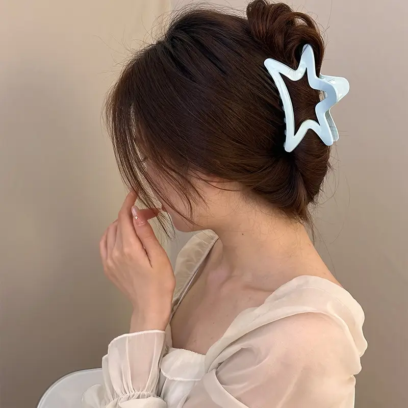 Cream Blue Jelly Starfish Hair Clip Large - Image 8