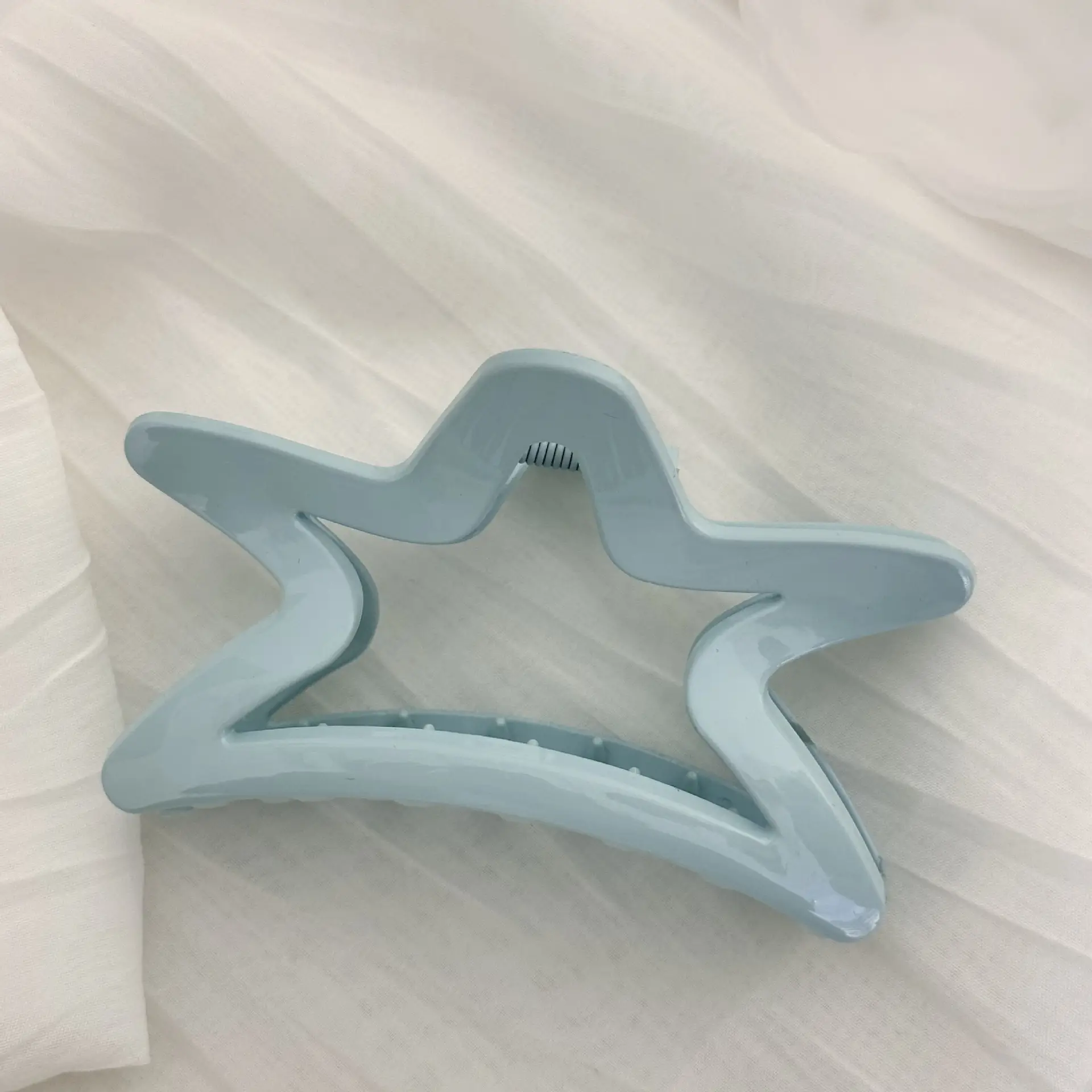 Cream Blue Jelly Starfish Hair Clip Large - Image 2