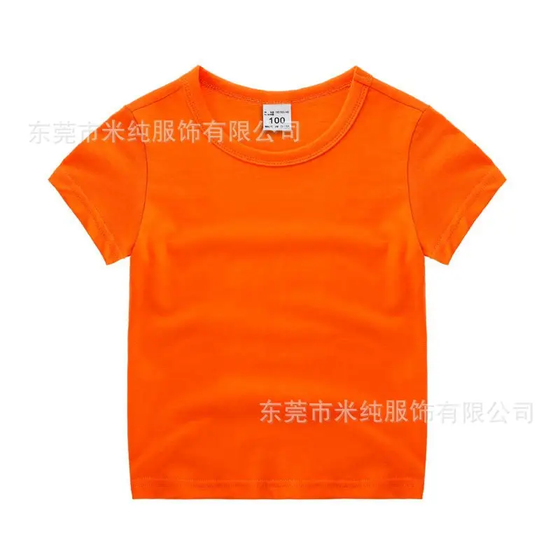 Blue Cotton T-shirt for Kids Boys Girls Loose Summer Top - Image 10