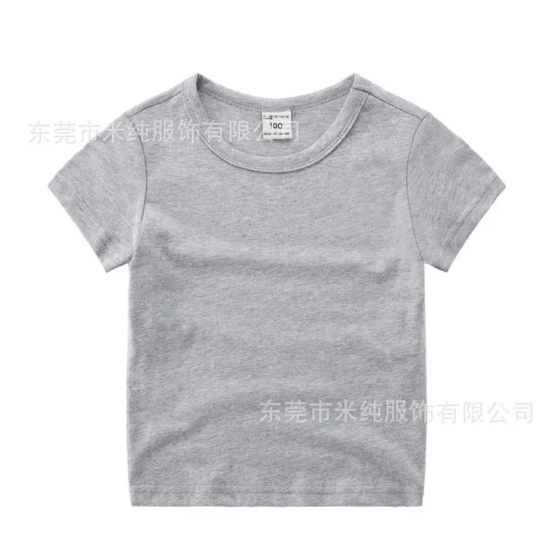 Blue Cotton T-shirt for Kids Boys Girls Loose Summer Top - Image 6
