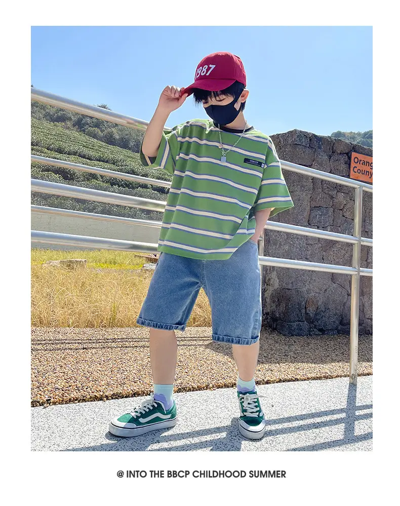 Boys Denim Polo Shirt Summer Suit Medium Large 2024 — feature 20