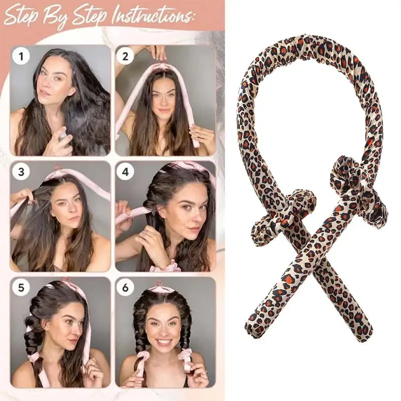 Leopard Print Curls Hair Stick Cross Design - Image 8