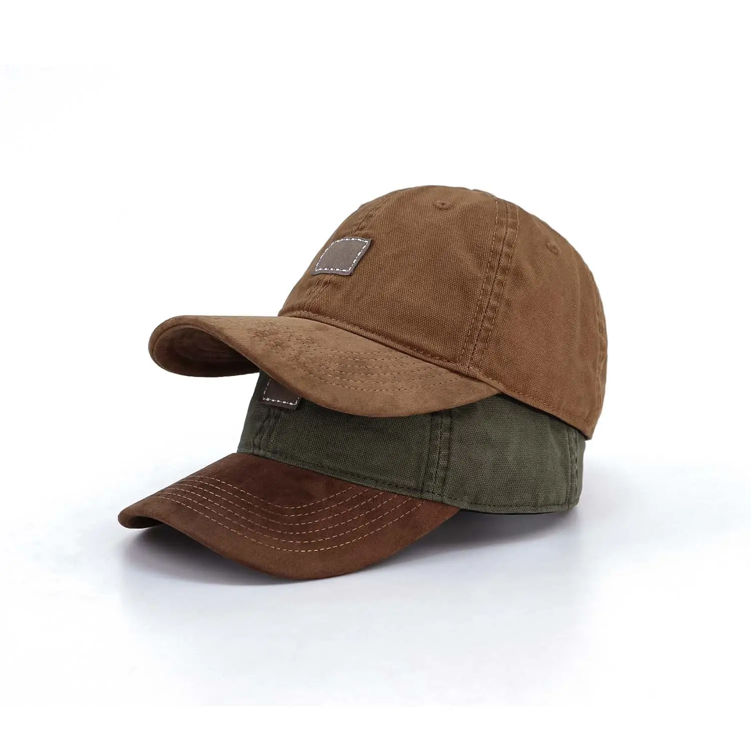 Green Leather Baseball Cap for Men Women Summer - Image 4