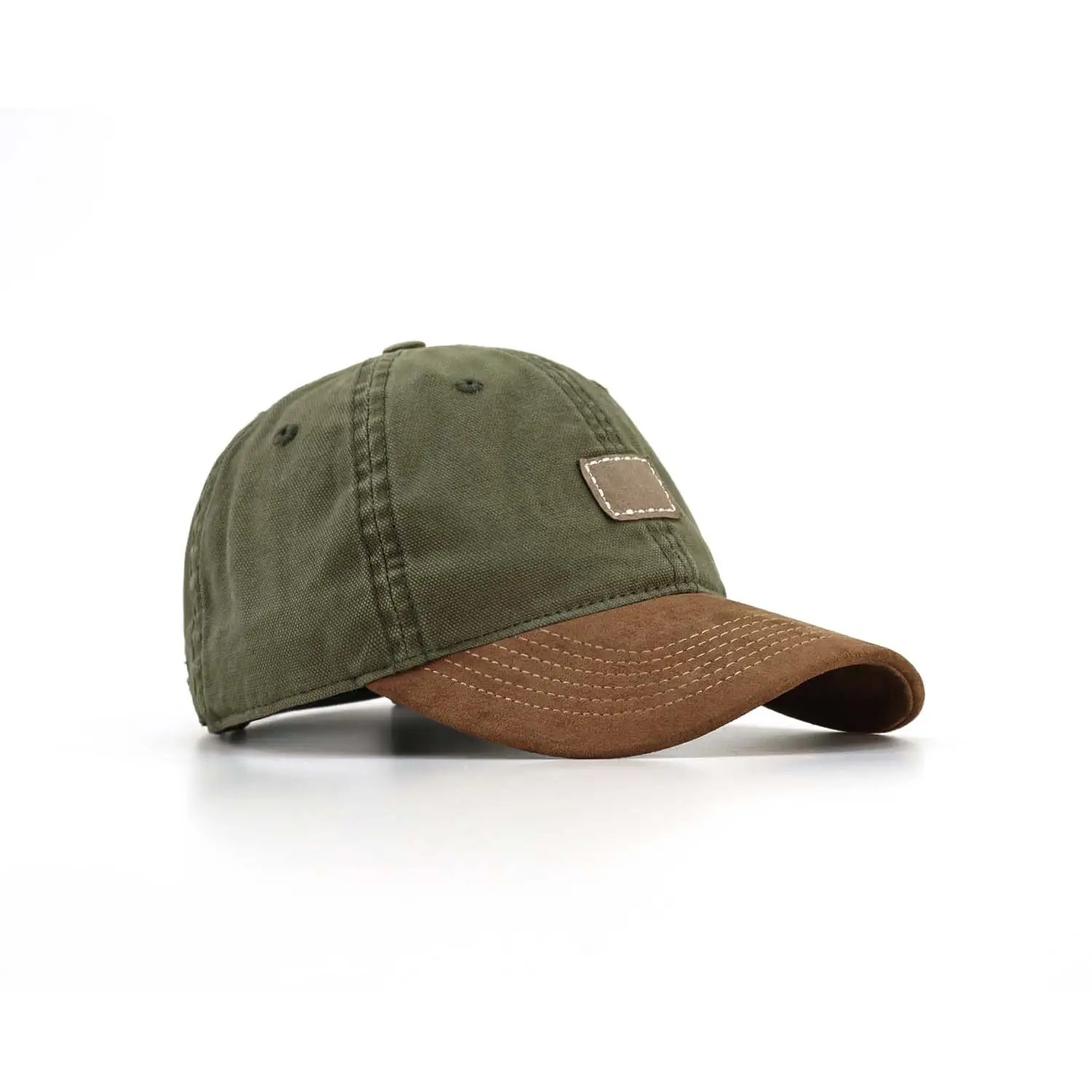Green Leather Baseball Cap for Men Women Summer - Image 6