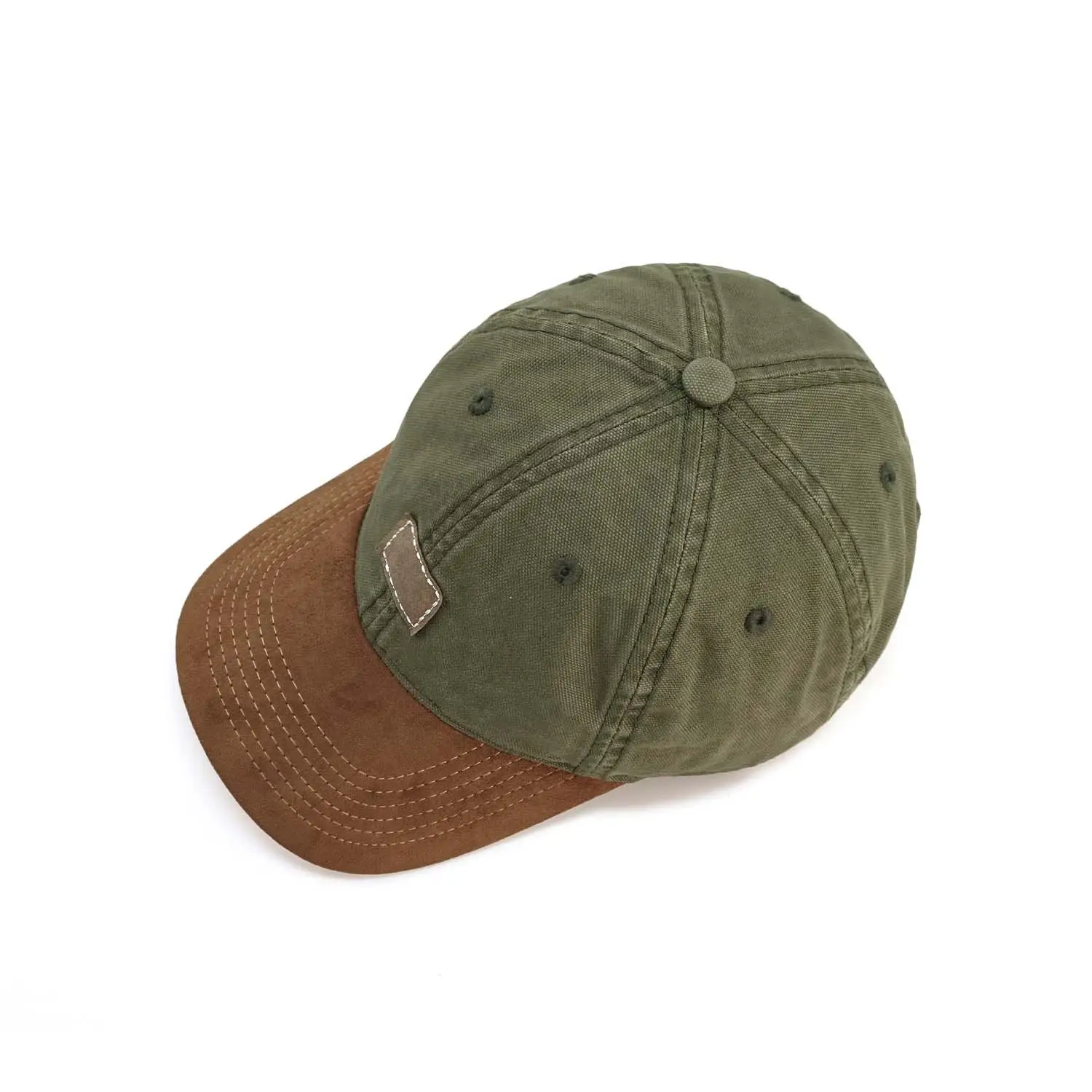 Green Leather Baseball Cap for Men Women Summer - Image 7