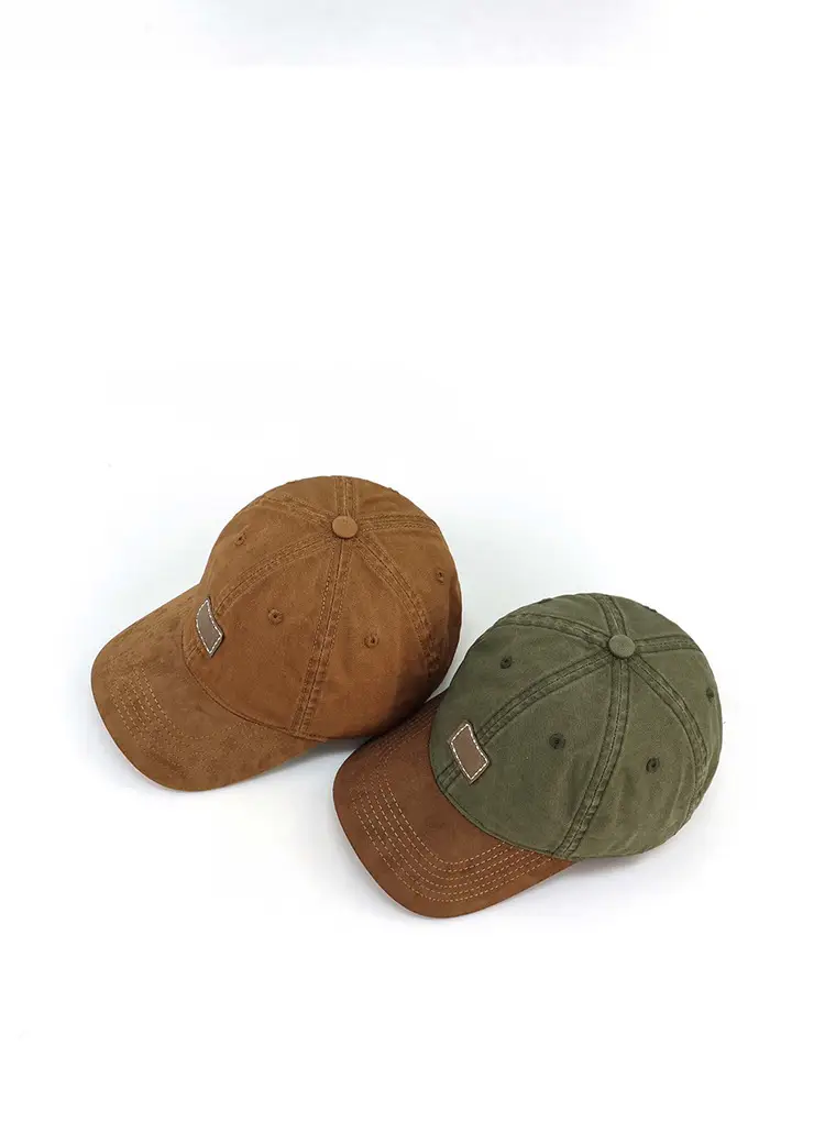 Green Leather Baseball Cap for Men Women Summer — feature 4
