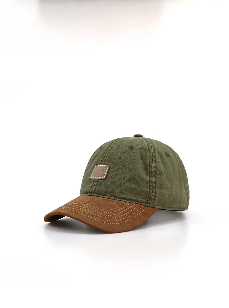 Green Leather Baseball Cap for Men Women Summer — feature 7