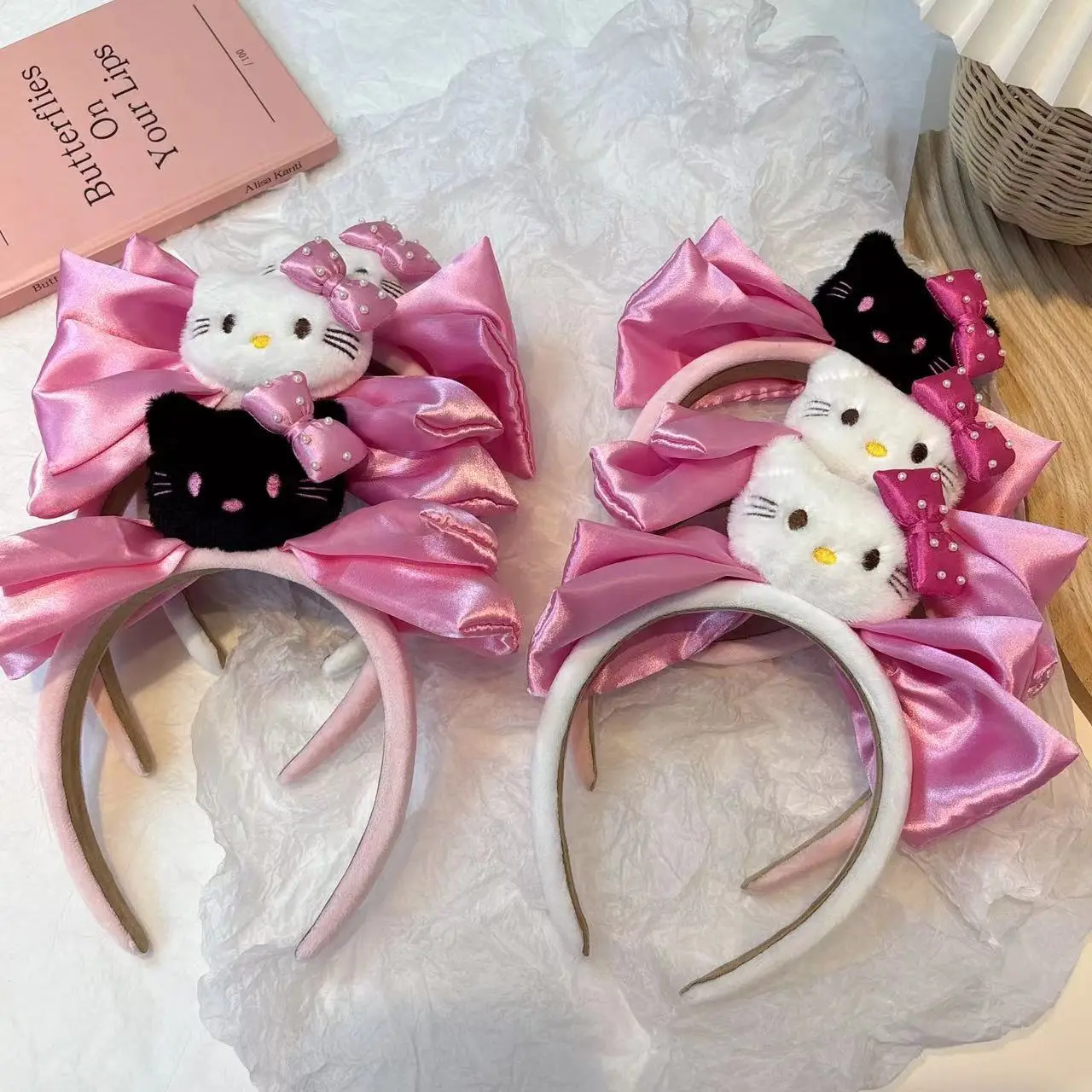 KT Bow Headband Women Cute Cartoon Hair Stamp 2024