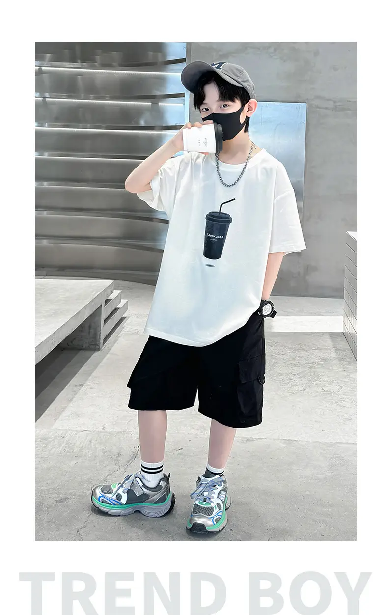 Cool Cartoon Print Short Sleeve T-Shirt for Boys — feature 14