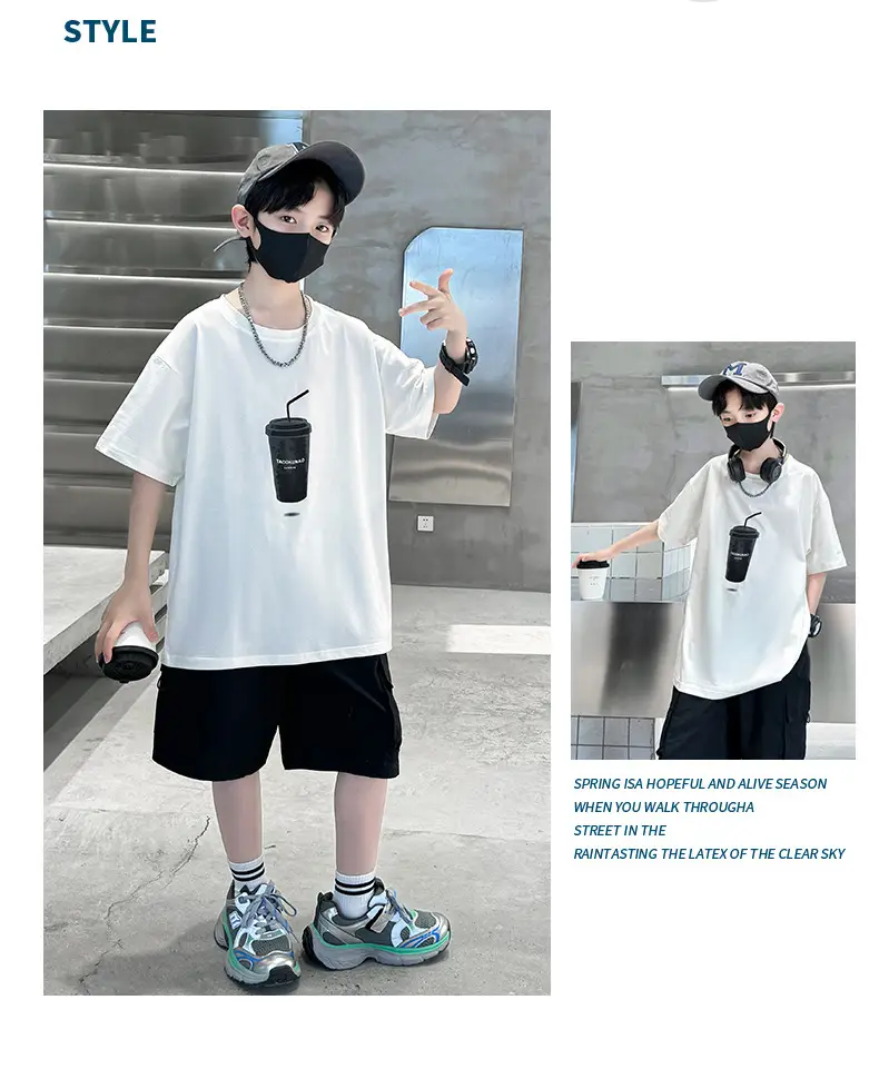 Cool Cartoon Print Short Sleeve T-Shirt for Boys — feature 15