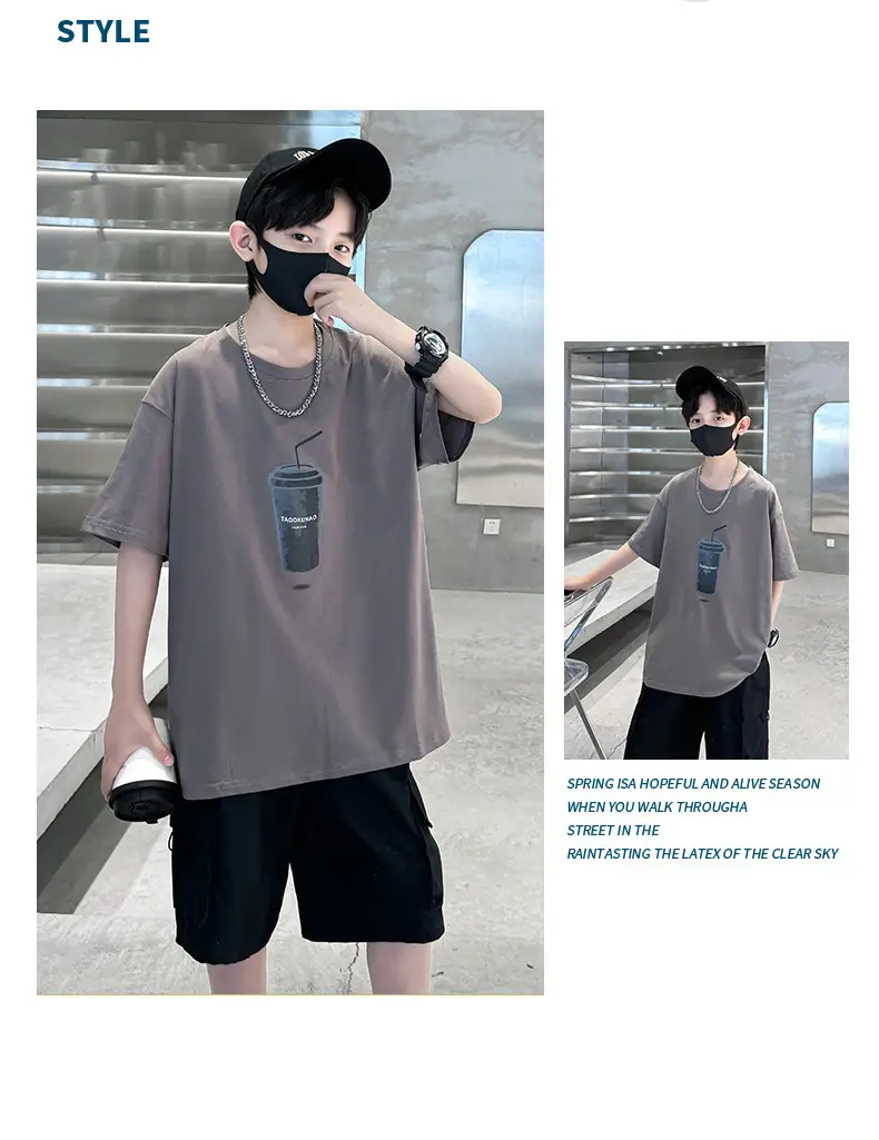 Cool Cartoon Print Short Sleeve T-Shirt for Boys — feature 21
