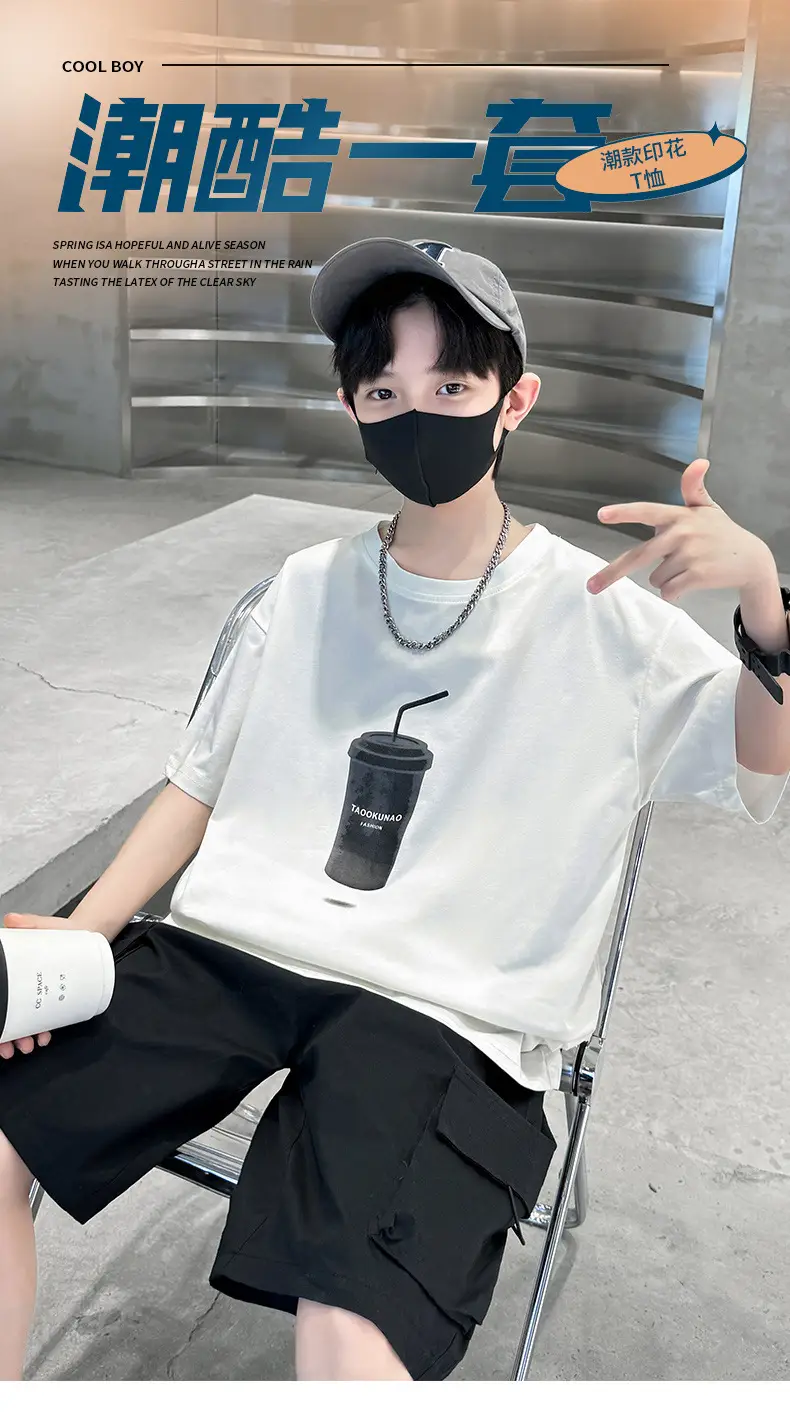 Cool Cartoon Print Short Sleeve T-Shirt for Boys — feature 3