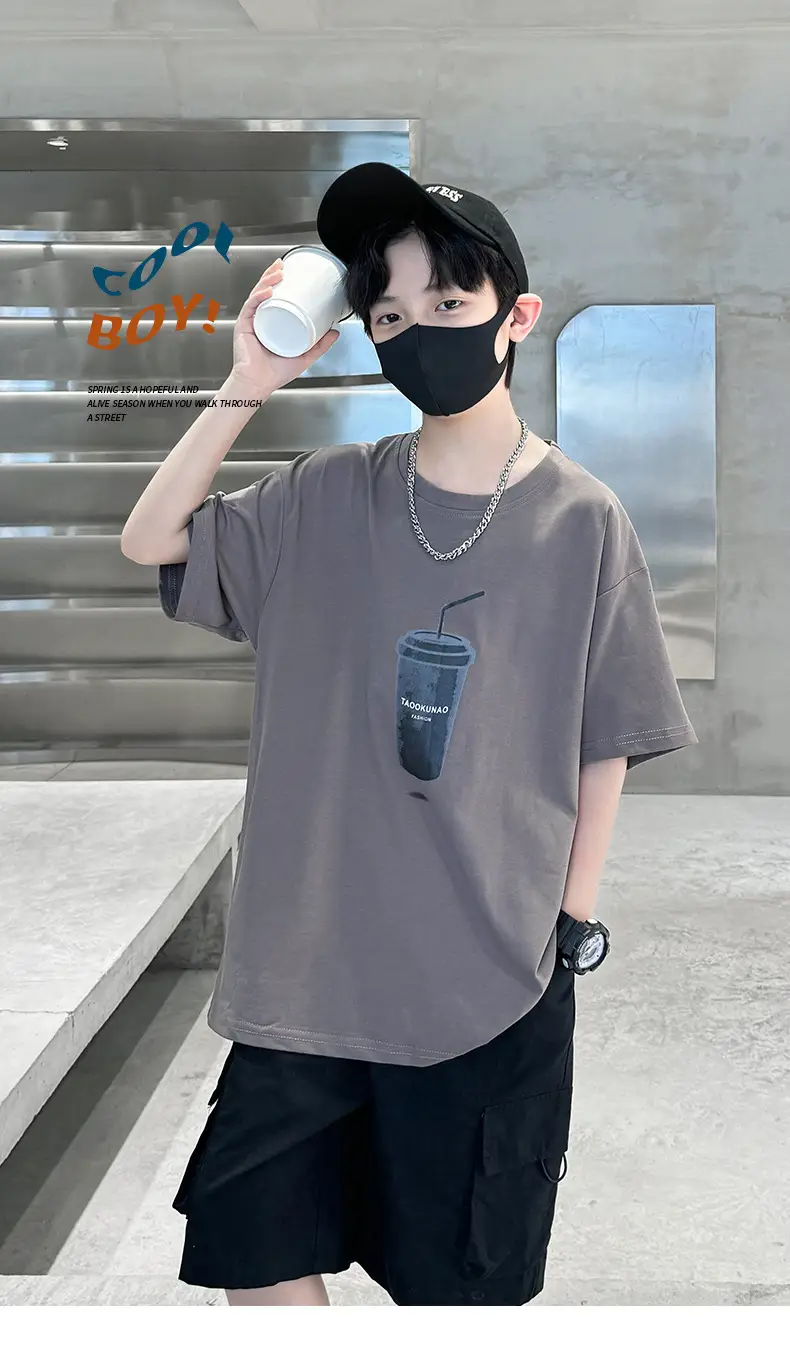 Cool Cartoon Print Short Sleeve T-Shirt for Boys — feature 6