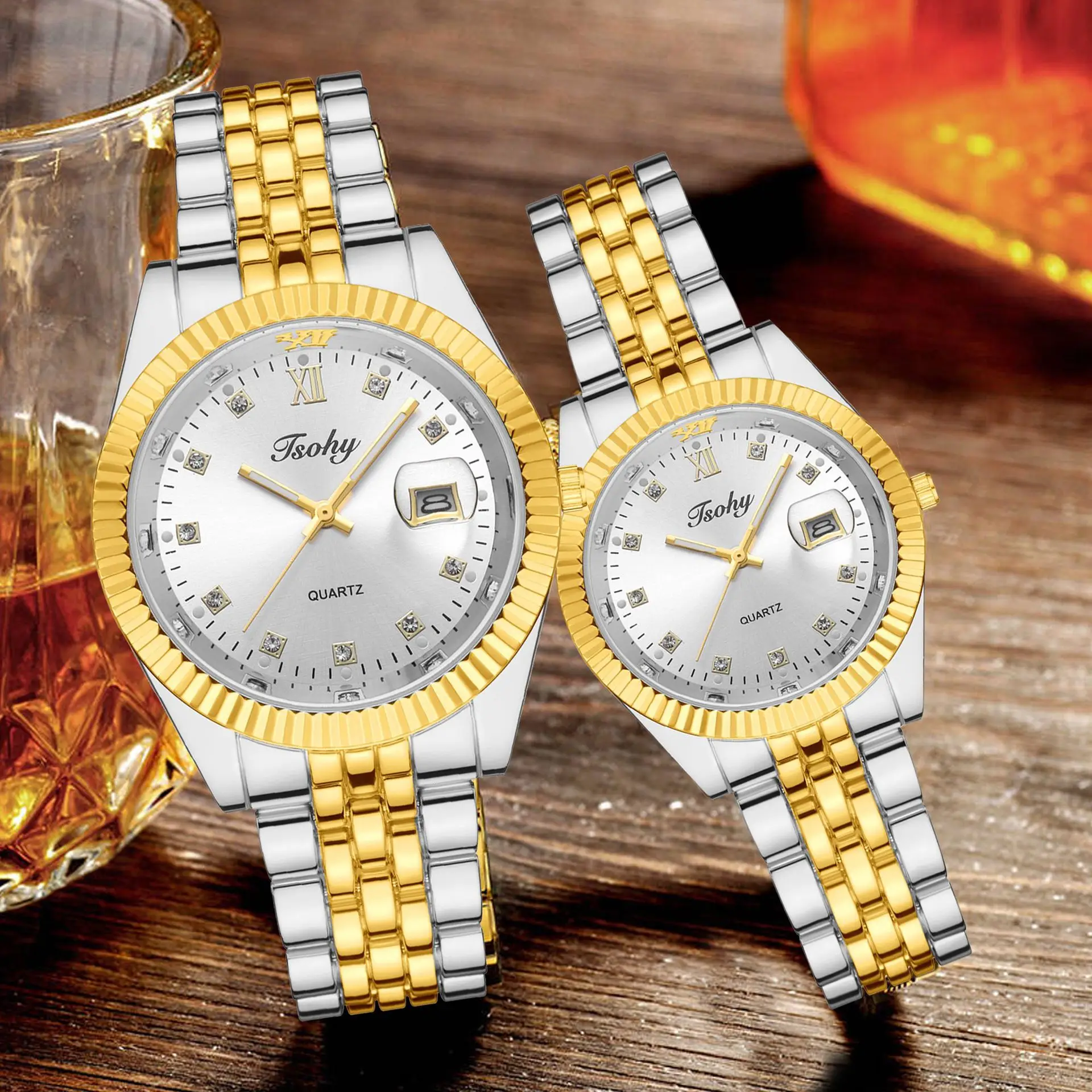 Fashion Gold Silver Quartz Women's Watch - Image 6