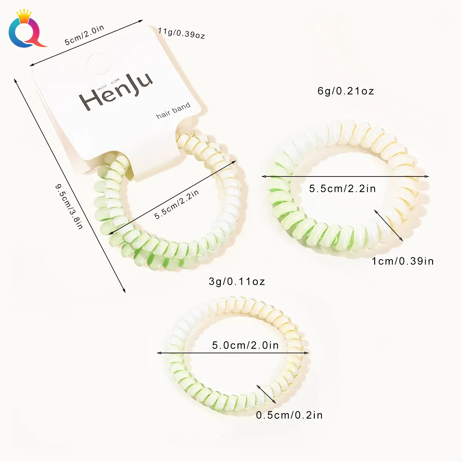 Qiyue Hair Ring Gradient Color Ponytail Rope Set — feature 14