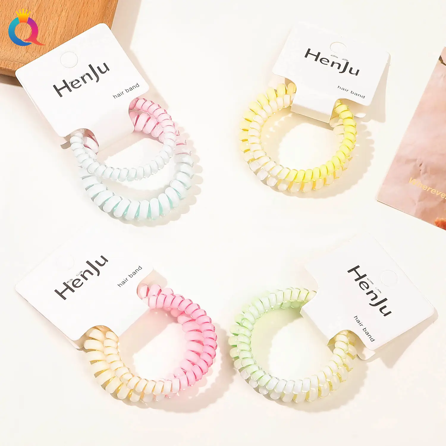 Qiyue Hair Ring Gradient Color Ponytail Rope Set — feature 16