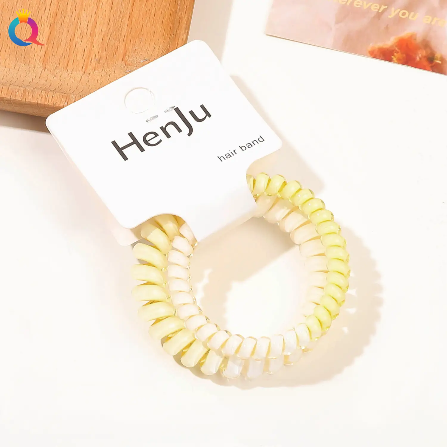 Qiyue Hair Ring Gradient Color Ponytail Rope Set - Image 3