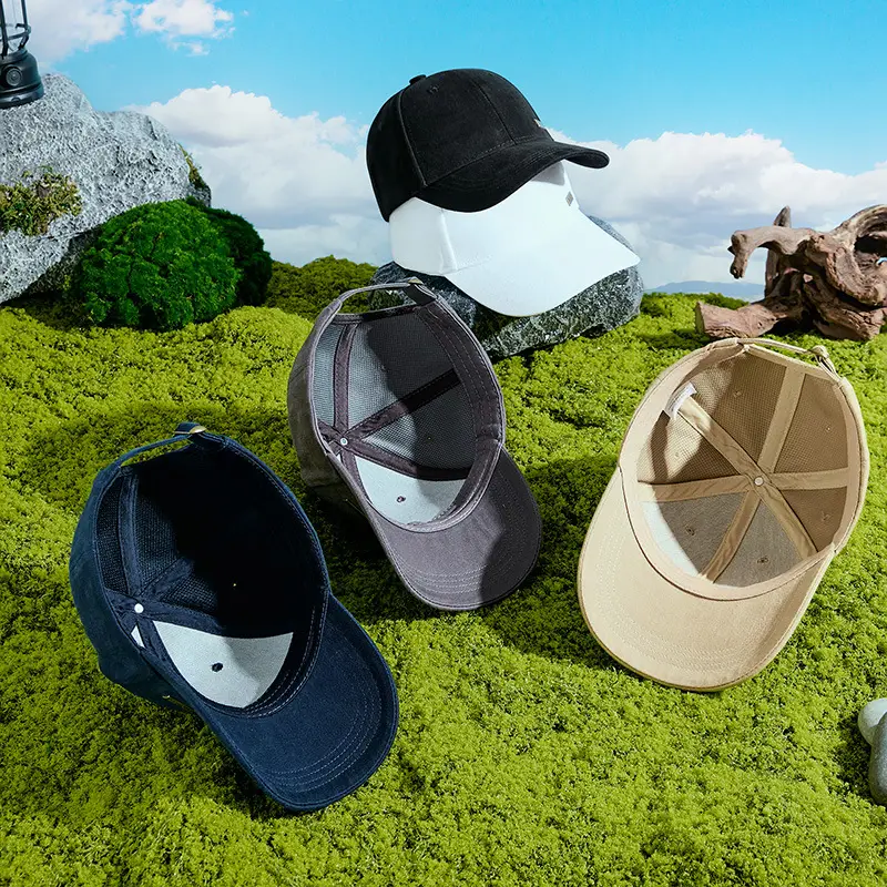 2025 Spring Sun Hat Cotton Brushed Large Black - Image 8