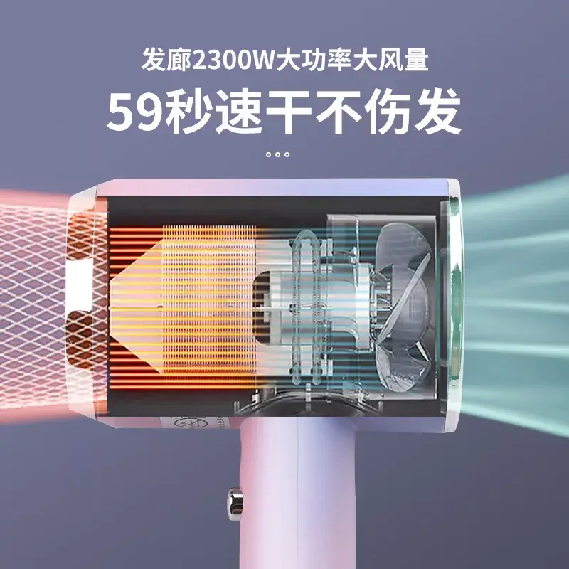 Blue Light Negative Ion Hair Dryer Quick Cold Warm Switch