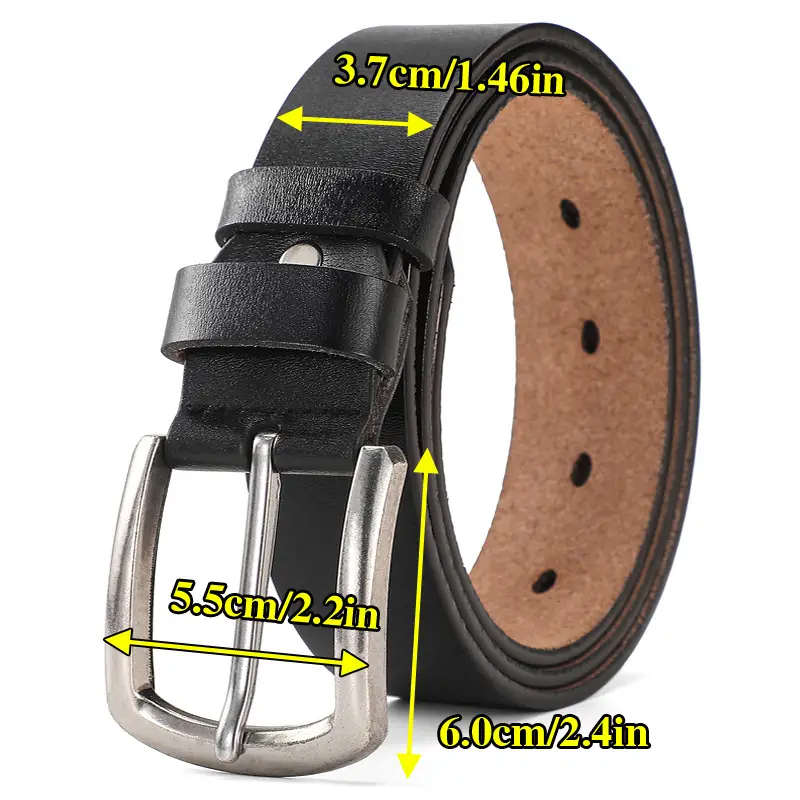 New Men's Antique Leather Buckle Belt Foreign Trade — feature 3