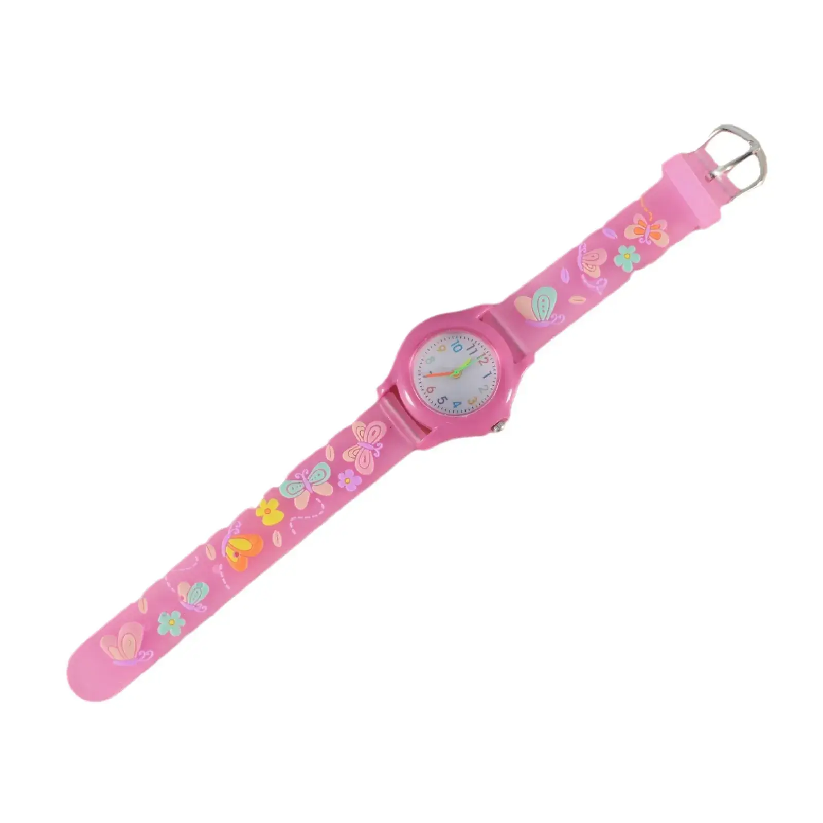 Kids Floral Quartz Watch Blue Water Resistant