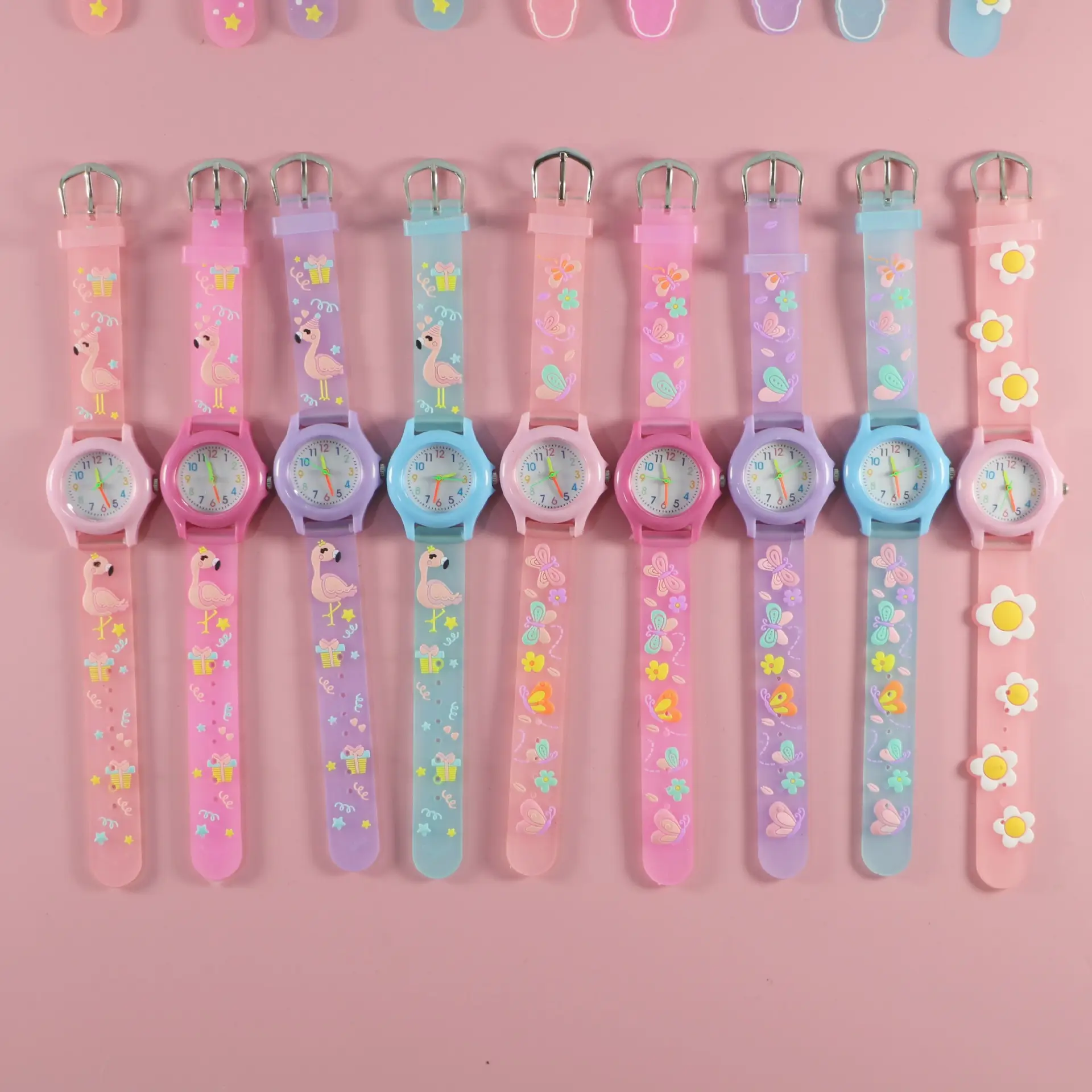 Kids Floral Quartz Watch Blue Water Resistant — feature 4