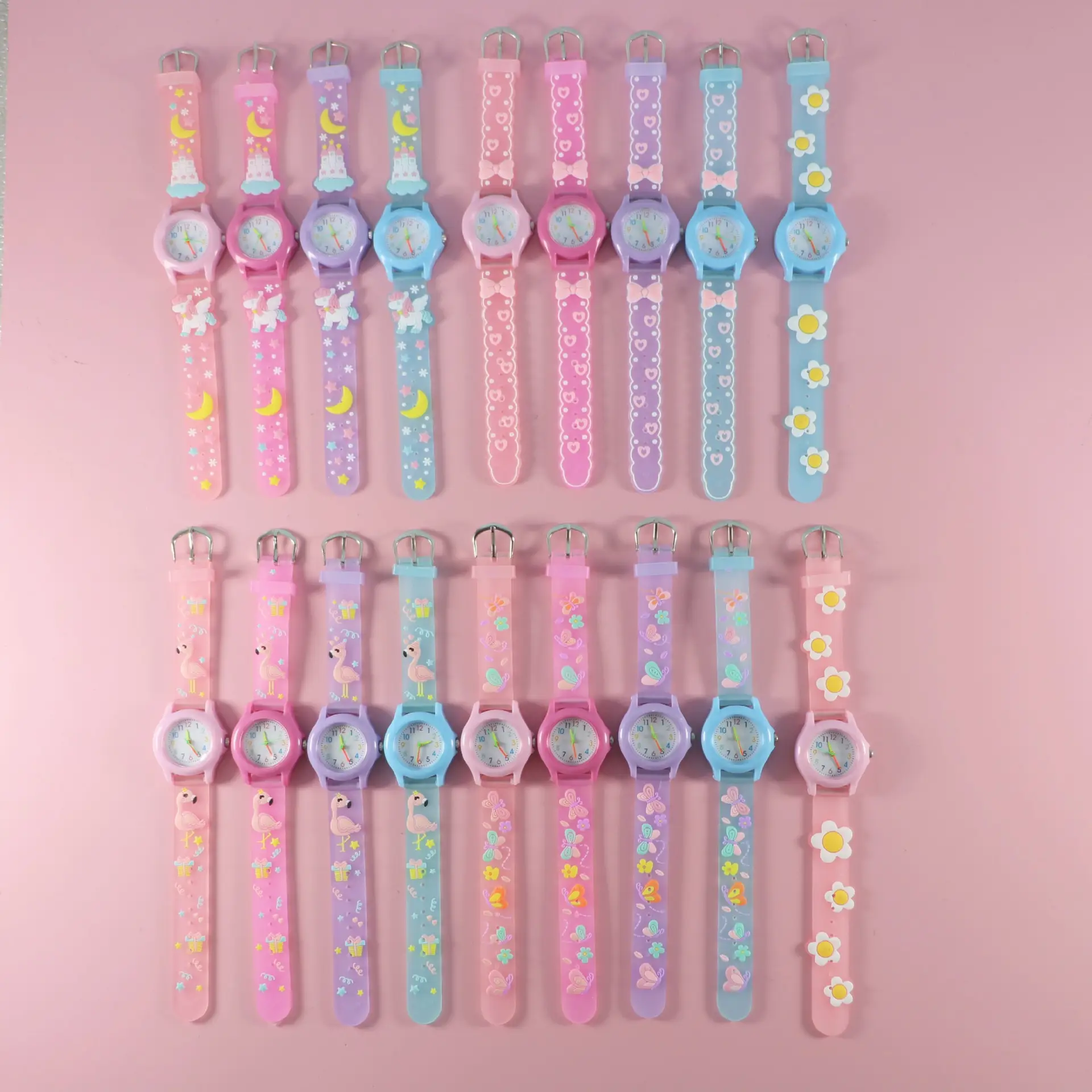Kids Floral Quartz Watch Blue Water Resistant — feature 5
