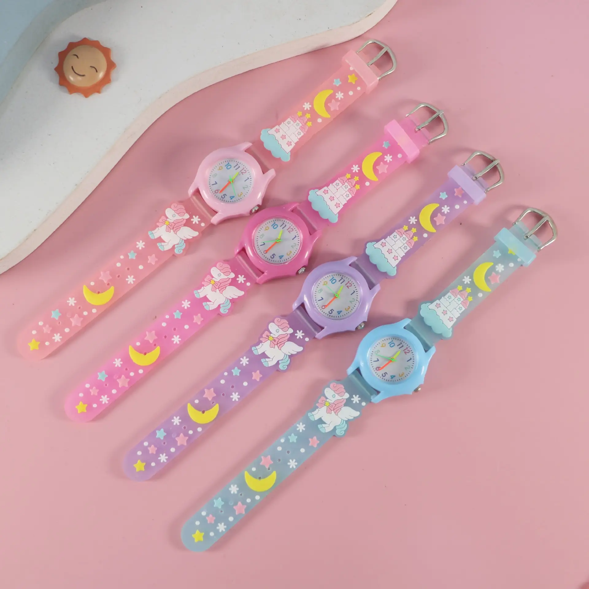 Kids Floral Quartz Watch Blue Water Resistant — feature 6
