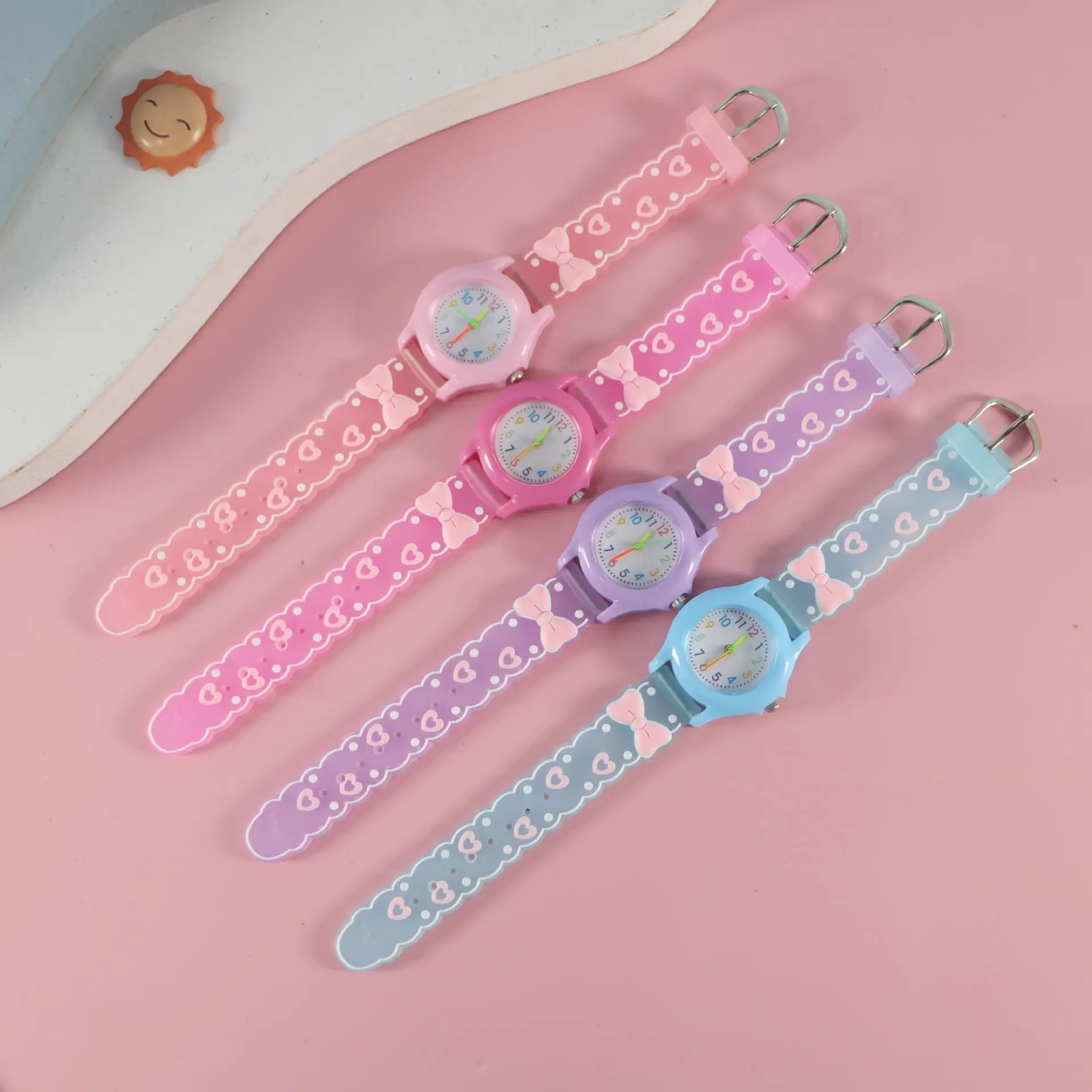 Kids Floral Quartz Watch Blue Water Resistant — feature 7