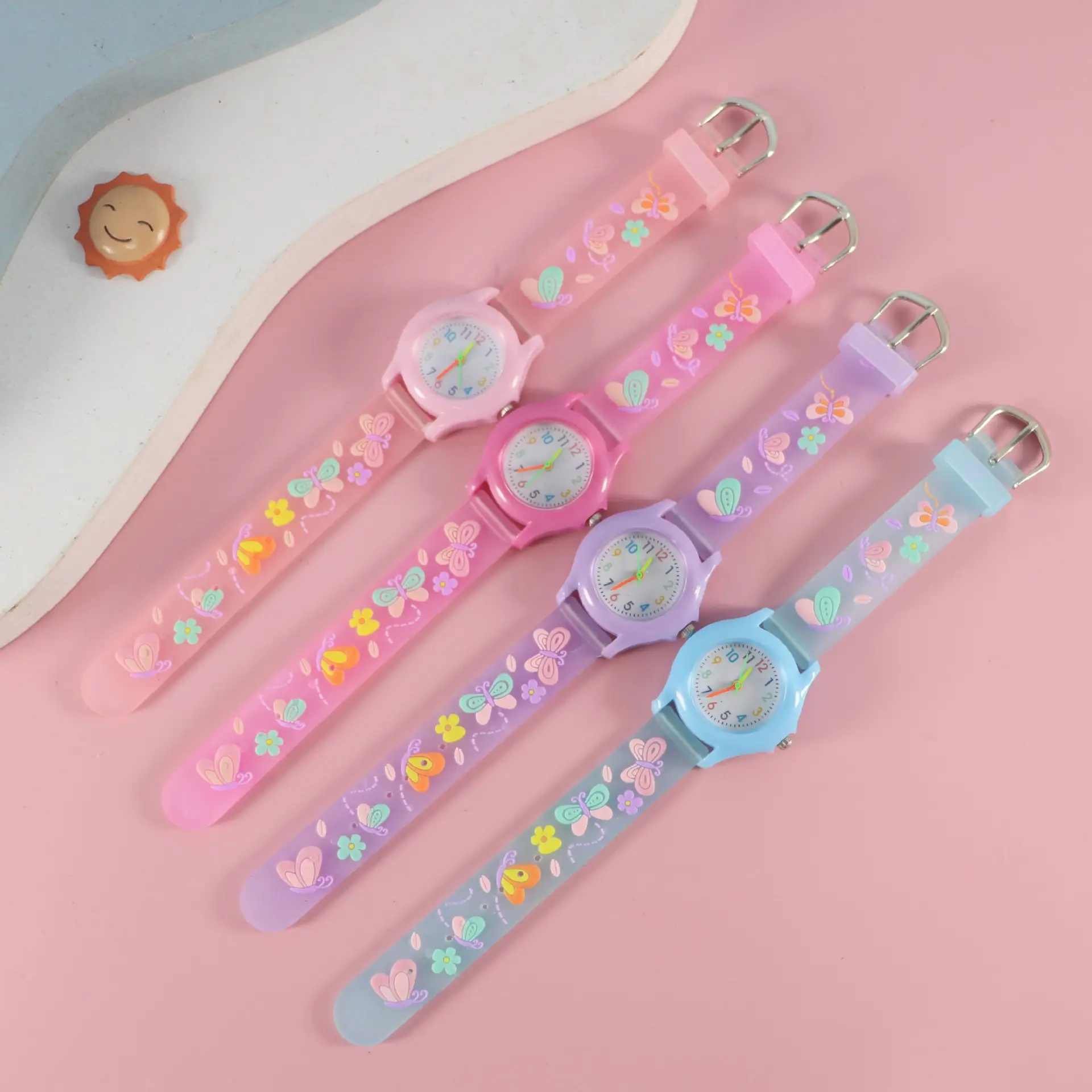 Kids Floral Quartz Watch Blue Water Resistant — feature 8
