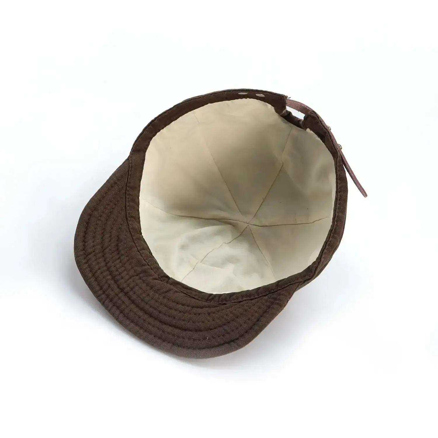 Women's Vintage Cloth Short-Brim Baseball Cap Brown - Image 5