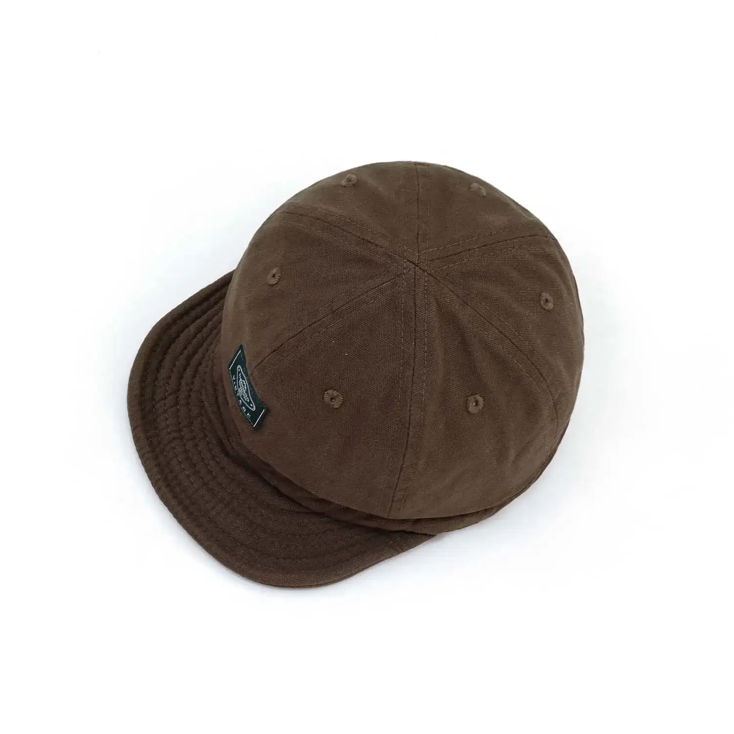 Women's Vintage Cloth Short-Brim Baseball Cap Brown - Image 6