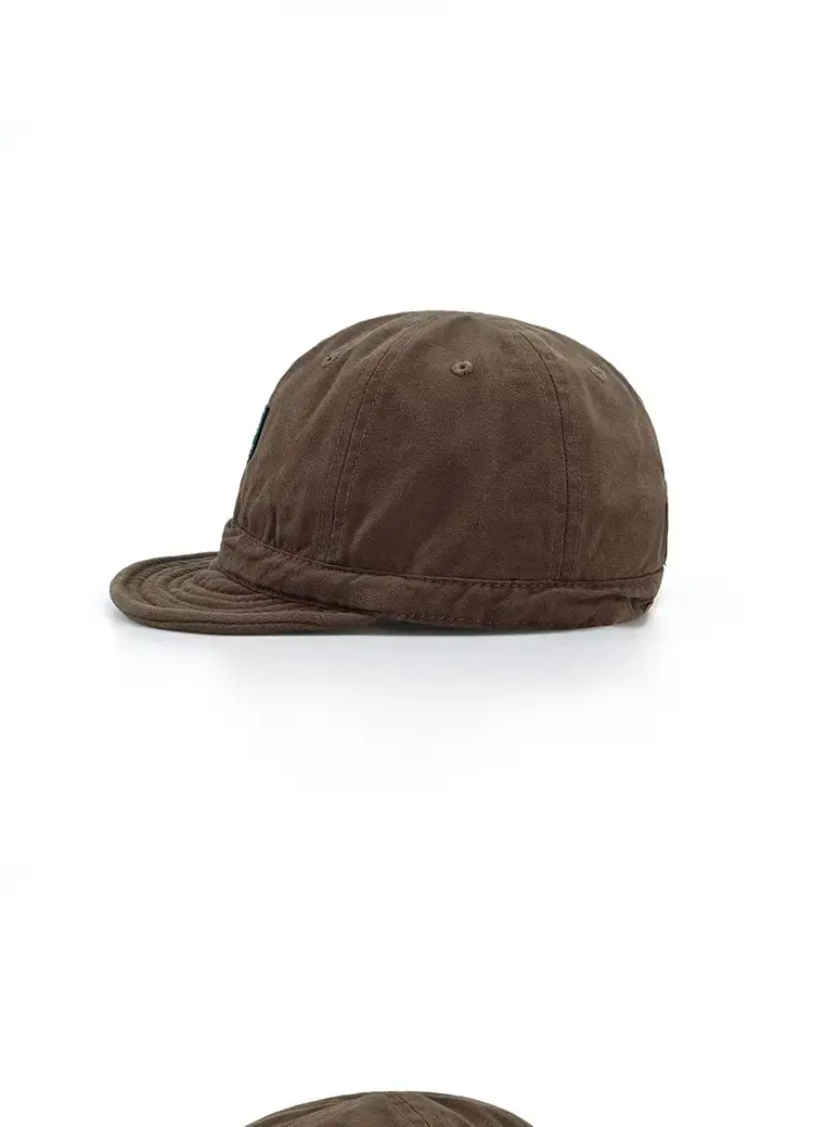 Women's Vintage Cloth Short-Brim Baseball Cap Brown — feature 3